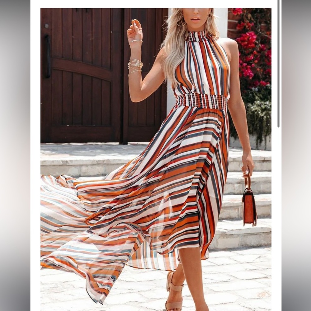 VICI Stripe Maxi Dress